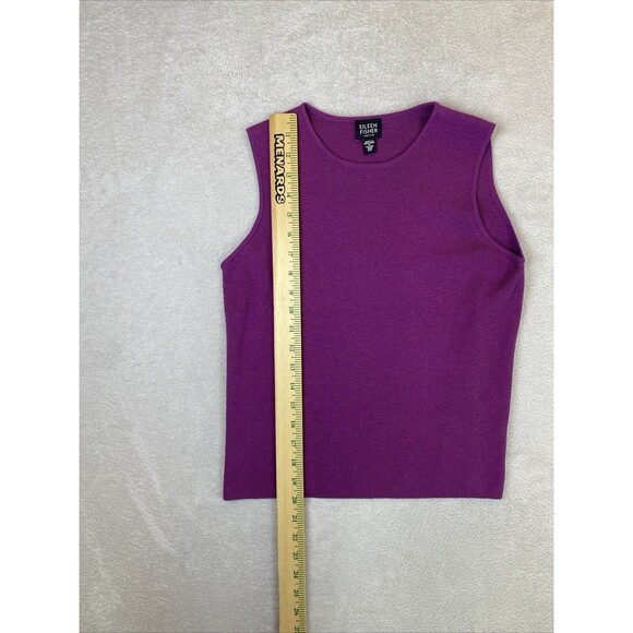 Eileen Fisher Petite  Sleeveless Tank Wool Sweater Top Women's PP Scoop Neck - Picture 3 of 8
